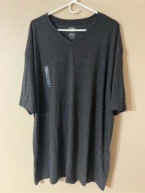 CSG Basic Vneck Short Sleeve Tee Grey